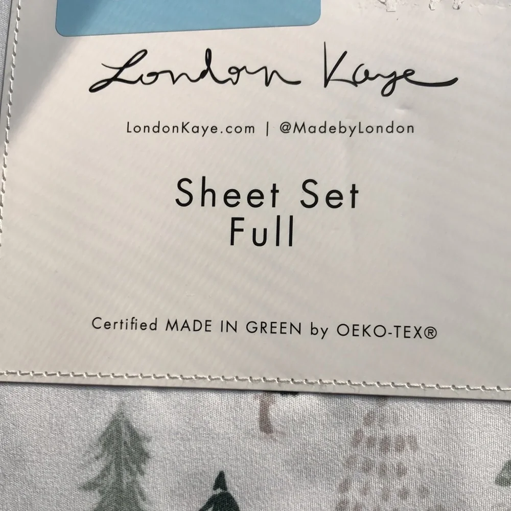 London Kaye Christmas Trees Holiday Sheet Set